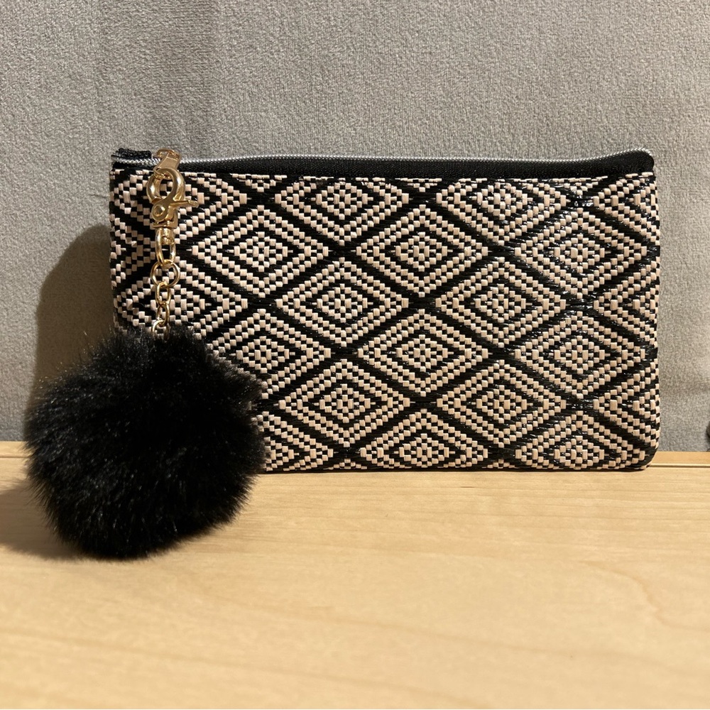 Woven Zip Travel Pouch, NWOT